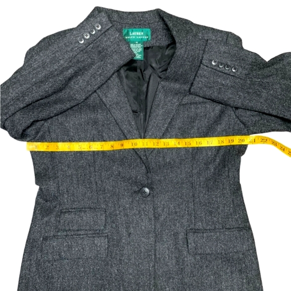 Ralph Lauren 35" Wool Blazer longline Jacket Coat - Picture 8 of 10